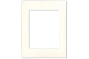 ALLWORLD FRAMING 11x14 Matting for 8x10 Photograph or Artwork 4-Ply Bevel Cut Acid Free Matboard for picture framing (Off White)