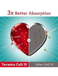 Terranics CoQ10 with BioPerine 200mg, 90 Softgels, Premium Qulity, 3X Better Absorption, Water...