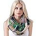 MissShorthair Women's Light Weight Colorful Painting Plaid Tartan Infinity Scarf (Turquoise)