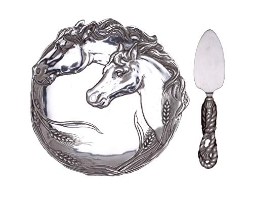 Arthur Court Horse Plate with Cheese Server