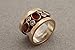 Special Design Turkish Handcrafted Jewelry Oval Cut Ruby Topaz 925 Sterling Silver Band Ring Size Options