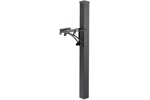 Whitehall 15991 Aluminum Superior Post and Brackets with Post Cap in Black