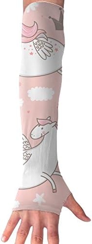 Pleasing Unicorn Lady Super Long Fingerless UV Protection Cooling Arm Sleeves Compression Sun Sleeves For Golf