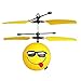 EMOJI Mini RC Flying Magic Fun Illuminated Ball - RC Infrared Induction USB Helicopter Ball with Built-in Shinning LED Lighting for Kids, Teenagers.