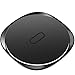 Wireless Charging Pad, Kuulaa Qi Certified 10W/7.5W Fast Wireless Charger Metal Zinc Alloy & Ultra Slim for Samsung Galaxy S9/S8/Note 9 and iPhone Xs/XS Max/XR/X/8/8 Plus(Black)