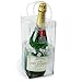 Akak Store 1 Pcs Portable Collapsible Clear Transparent PVC Ice Bag Champagne Wine Pouch Cooler Bag with Handle