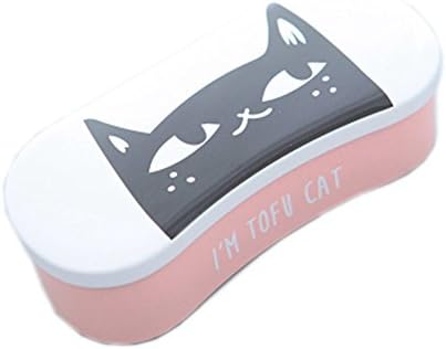 Cute Cat Print Hard Shell Tinplate Myopia Glasses Case Eyeglasses Spectacles Box Sunglasses Case