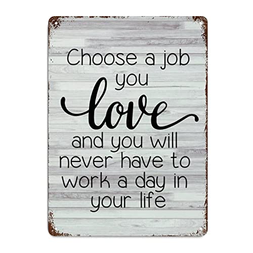 LUIJORGY Metal Tin Sign Love Quote Poster Metal