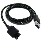 Rayshop - 3ft Braided Fabric Micro USB 3.0 Data Charger Cable Samsung Note 3 N9000 S5 i9600 ( Color : Black )