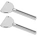 kwmobile 2 Pc Toothpaste Tube Squeezer - Metal Toothpaste Dispenser Squeezers for Bathroom, Salon - Ultimate Bathroom Tool in Silver