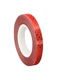 3M 3432 Red Micro Prismatic Sheeting Reflective Tape, 0.125" X 5yd (1 Roll)