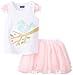 Mud Pie Little Girls' Little Chick Skirt Set, Pink, 3T