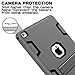 Topsky 3299978 Shock-Absorption Three Layer Armor Defender Full Body Protective Case for iPad 6 and Air 2 with Stylus and Screen Protector - Grey/Black