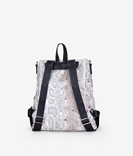 41I4Vno6MjL BOSANOVA Mochila confeccionada en Canvas Efecto Serpiente con Dos Bolsillos Frontales y Dos Laterales. Asa de Mano, asa… BOSANOVA Mochila confeccionada en Canvas Efecto Serpiente con Dos Bolsillos Frontales y Dos Laterales. Asa de Mano, asa… - Imagen 6