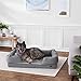 AmazonBasics Large Pet Dog Sofa Bolster Lounger Bed – 44 x 35.5 x 10 Inches, Greythumb 1