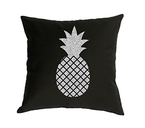 Amazon Com Glitter Pineapple Pillow Case Silver Or Gold