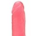 Doc Johnson Crystal Jellies - 8 Inch Ballsy Cock With Suction Cup Base - 8.6 in Long and 2.0 in. Wide - Dildo - Pink
