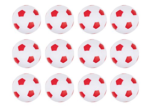 Truscope Sports Foosball Table Soccer Replacement Balls - 36mm - (12 Pack, Red-White)