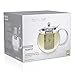NEW DESIGN - Stovetop Safe + Lead-Free Glass Teapot Kettle - 40 oz / 1200 ml Capacity - Removable Stainless Steel Infuser - Great For Loose Leaf Tea, Blooming Tea, Tea Bags & Fruit Infused Water