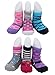 6 Pairs Non Skid Dress Socks Toddler Baby Girls Multicolored Pre Walking Socks Ankle Slippers Shoe Socks For 12-24 Months