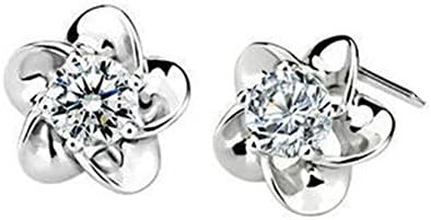 Hemss Women Plated Daisy Earrings Pendant(C1)