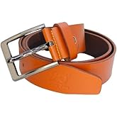 PURESKIN LEATHER Tan Belt for Men – Handcrafted, Steel Buckle for adult men