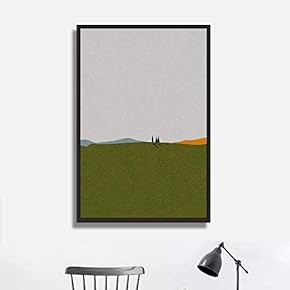 Framed Canvas Wall Art for Living Room, Bedroom Minimalistic Landscape XIV Canvas Prints for Home Decoration Ready to Hang - 16x24 inches