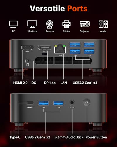 ACEMAGIC Kron Mini K1 Mini PC Win11 PRO, Ryzen 7 7730U(Upgraded 5825U/7430U), 32GB DDR4 512GB SSD Mini Computers(up to 4.5Ghz), Light Gaming Mini Desktop PC 4K Triple Display Bluetooth/WiFi6/Office