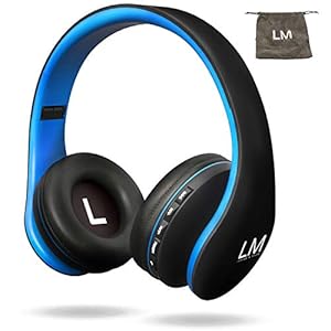 Louise & Mann L11 draadloze Over-Ear Koptelefoon Inklapbaar – Bluetooth – Met microfoon (Zwart/Blau)