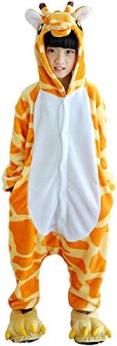 Highbest Unisex Childrens Halloween Cosplay Christmas Pajamas Cartoon Animal Onesies (125(Age10-12), Giraffe)