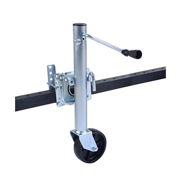 Goplus-Trailer-Side-Swivel-Jack-Boat-RV-Swing-Away-Camper-Wheel-Bolt-On-1000-lbs
