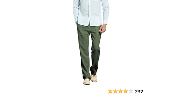 Casual Lightweight Linen Trousers 