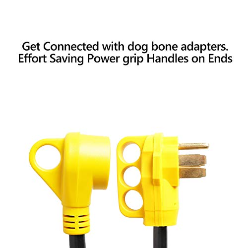 Epicord 12" RV Dogbone Power Adaptors 50A Male to 30A Female 10AWG Cord