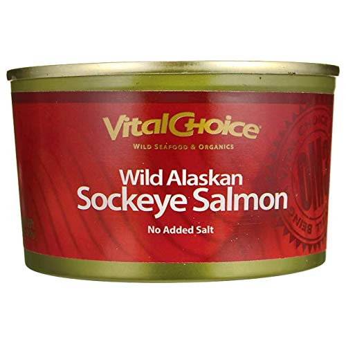 Vital Choice Wild Red Alaskan Sockeye Salmon No Salt Added 7.5 oz Can - Thumbnail 4