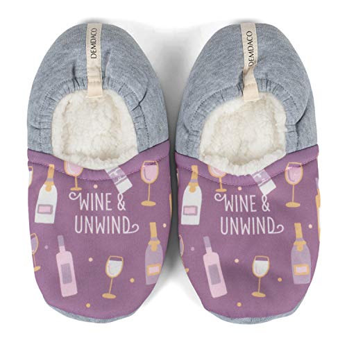 DEMDACO Wine & Unwind Purple Plush Soft Fleece