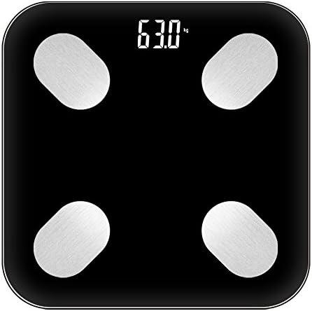 Bluetooth Smart Body Fat Scale Measuring Fat Weighing Scale Accurate Home Electronic Body Scale Weight Weighing 180kg WiFi Synchronization (Color : Black)