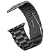 PUGO TOP Compatible with Apple Watch Band Series 7 45mm Series 6 5 4 44mm Series 3 2 1 SE 42mm, Iwatch iPhone Watch Link Wristband for Men(42mm/44mm/45mm, Space Gray)