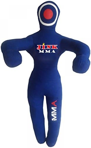 JINK Kickboxing heavy bag MMA Grappling Judo Dummy - Standing &amp; Fighting Position JMMA331 Canvas - Blue 47" Up to 35kg/77 lb