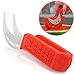 Sleeké Watermelon Slicer & Cutter New Extended Silicone Cushioned Handle Made to Slice and Serve with Ease - Stainless Steel - No Mess, Less Stress