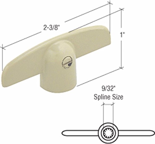 CRL Driftwood T-Crank Window Handle for Peachtree with 9/32" Spline