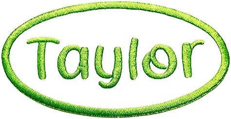 Mixed Media - Name Patch #5 Oval Iron-on or Sew-on Applique Embroidered Patch for Uniforms, Backpacks, Christmas Stockings