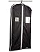 KM Hanging Garment Bag - Portable Suit, Dress and Gown Cover For Easy Travel & Storage - Heavy Duty Hanging Suit Bag - Adaptable Length and Innovative Folding Design for Long and Short Garments