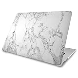 Novo Tech Rubberized Hard Shell Matte Case for MacBook Air 13-Inch -  White Marble