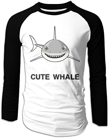 Mens African Animals Cartoons Whale Fashion Handsome Long Sleeve Raglan Baseball T Shirt Tee Shirts