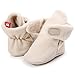 CIOR Baby Cozy Fleece Booties with Non Skid Bottom,DNDXBX,Khaki,6-12 Months