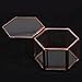 Jili Online Mini Copper Faceted Hexagonal Clear Glass Jewelry Box Tabletop Home Decoration