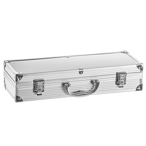 Edelstahl Profi Grillbesteck-Set 5-teilig im Aluminium-Koffer BBQ Grill-Utensilien Besteck Zubehör fürs Grillen – Bild 7