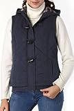 BGSD Women's Quilted Hooded Vest Navy X-Large