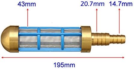 Suction Hose Filter Brass Water Pump Strainer with 3/4" 1/2" Hose Tail Fit for Pressure Washer (Pack of 1) - Image 3