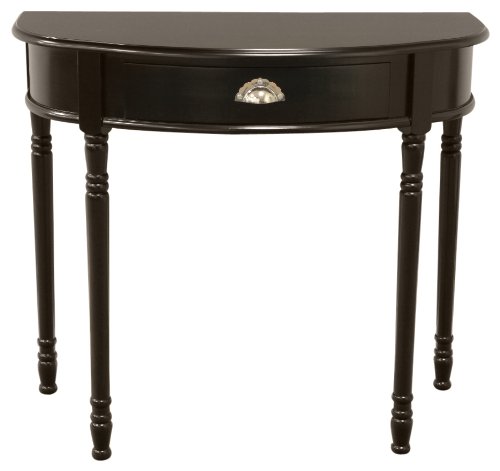 Frenchi Home Furnishing Console Sofa Table with Drawer, Black